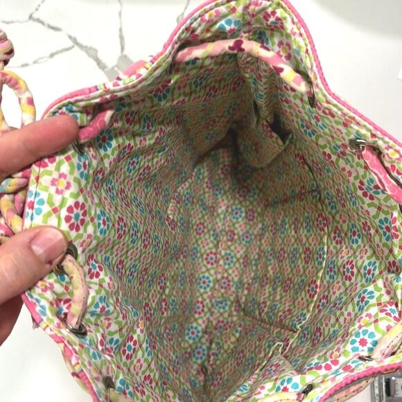 Vera Bradley | Capri Melon Quilted Backpack Knapsack Cinch Tote Bag Retired - Picture 12 of 12